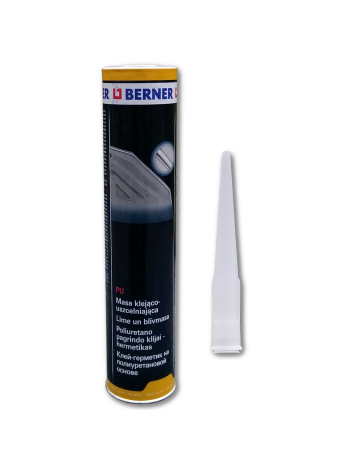 Клей-герметик силикон Bermer черный 300 ml