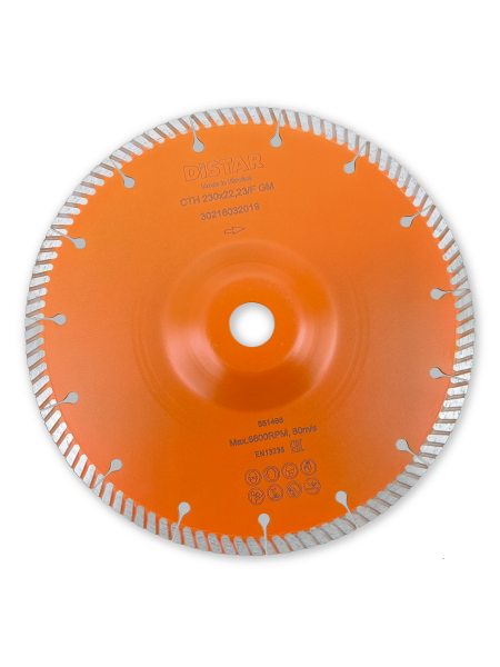 Круг алмазний вiдрiзний 1A1R Turbo 230x22,23/F Laser CTH GM Дістар